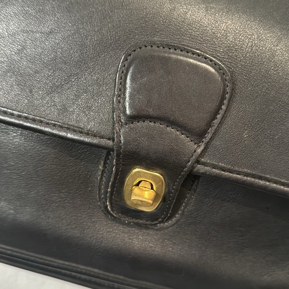 COPY - Vintage COACH 5180 Metropolitan Black Leather Brief Bag - Picture 3 of 16